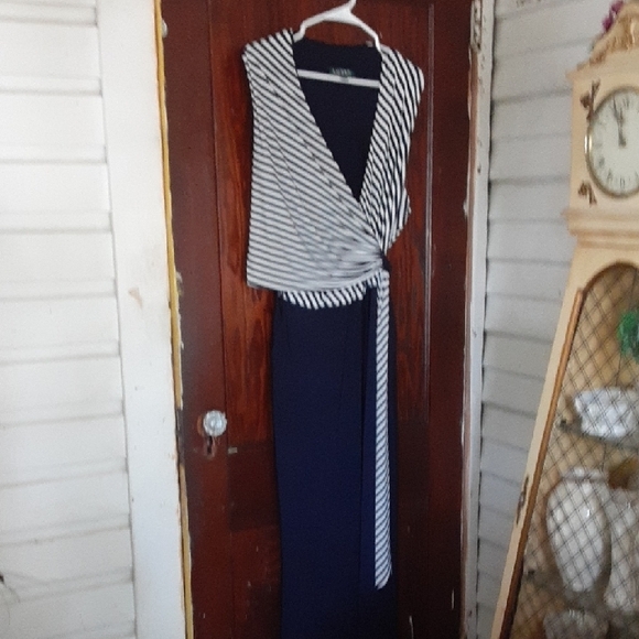 Ralph Lauren Midnight Blue Jumpsuit Sz 20W - Picture 1 of 8